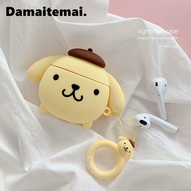 cute cartoon silicone soft earphone case for airpods 2 1