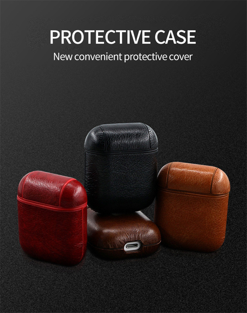 protective leather earphone case for airpods pro 3 2 1