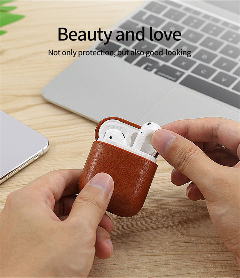 protective leather earphone case for airpods pro 3 2 1