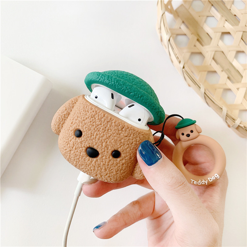 cute cartoon raccoon dog earphone case for airpods pro 2 1