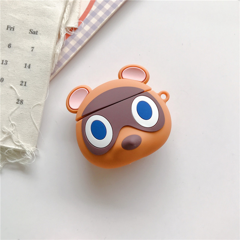 cute cartoon raccoon dog earphone case for airpods pro 2 1