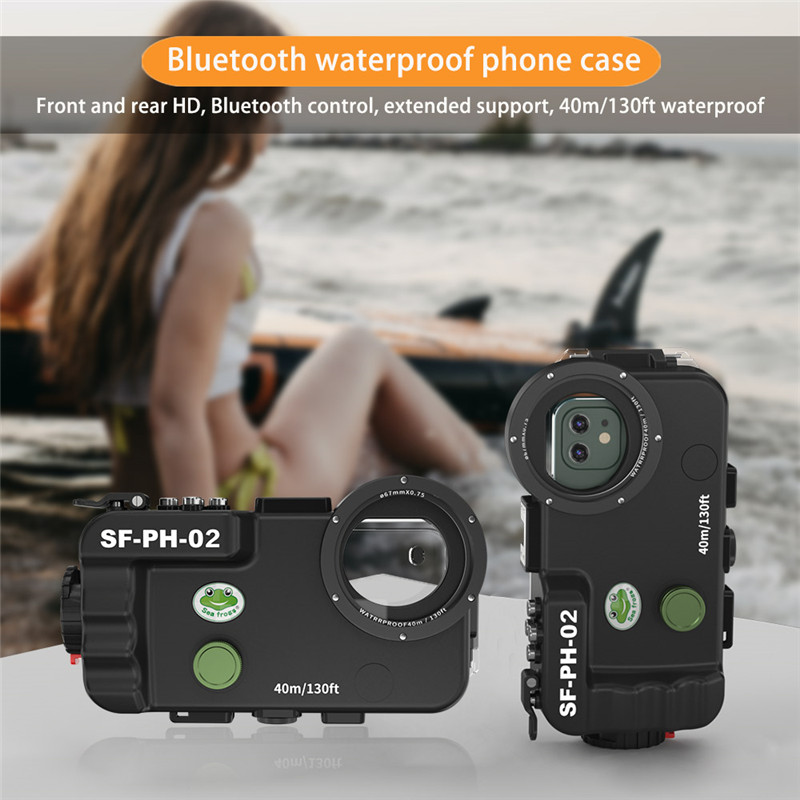 40M Sea Frogs Diving Case Underwater Housing For iPhone 13 pro max mini