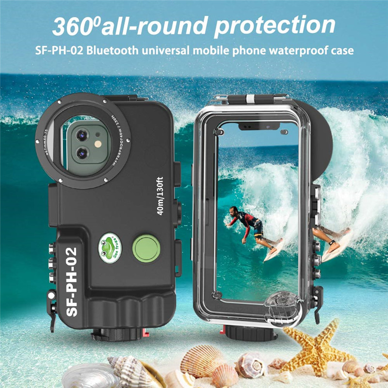40M Sea Frogs Diving Case Underwater Housing For iPhone 13 pro max mini