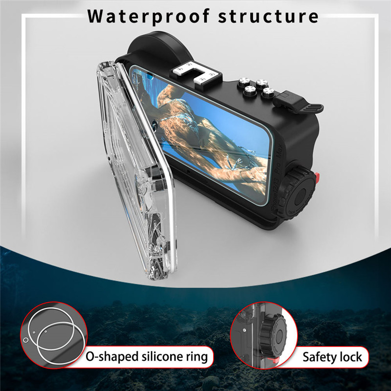 40M Sea Frogs Diving Case Underwater Housing For iPhone 13 pro max mini