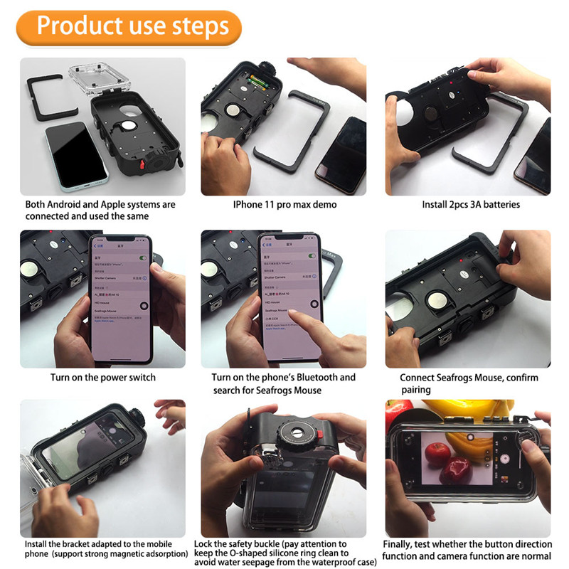 40M Sea Frogs Diving Case Underwater Housing For iPhone 13 pro max mini 40M Sea Frogs Diving Case Underwater Housing For iPhone 13 pro max mini