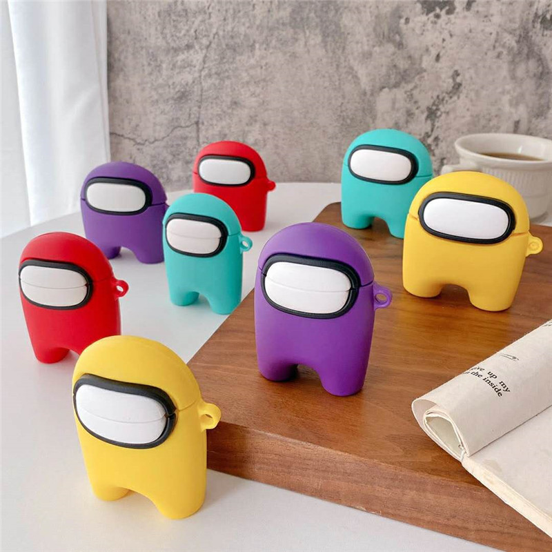 cute robot silicone soft shell earphone case for airpods pro 2 1