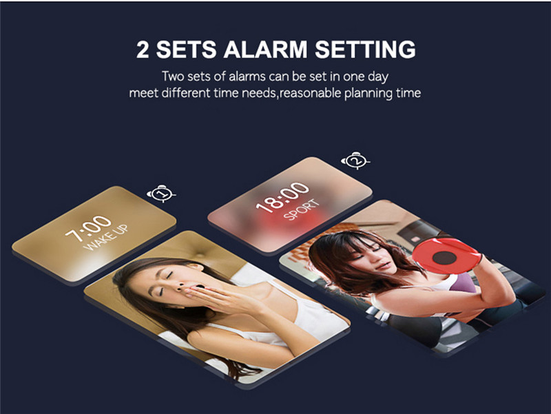 music led digital alarm desktop mirror clocks