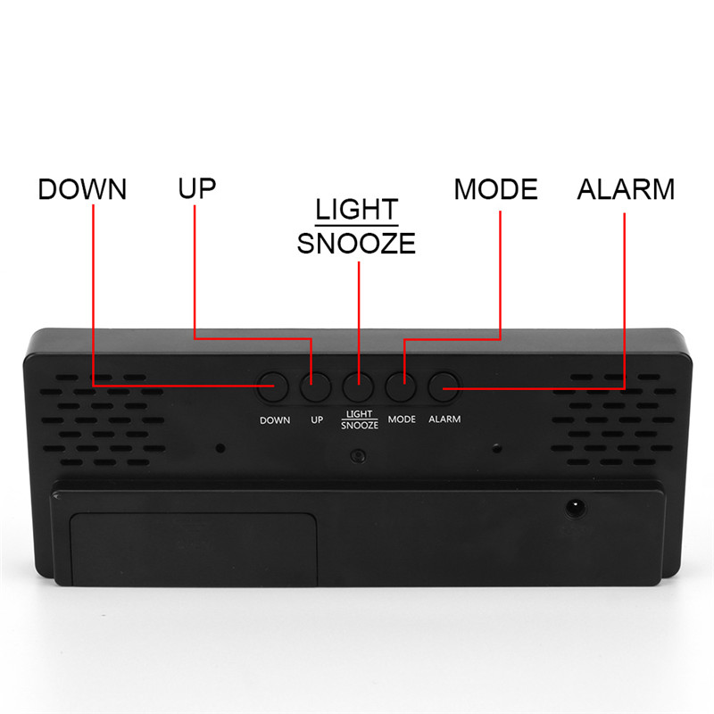 led digital mirror alarm electronic desktop clock