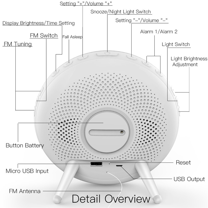 app controlled wifi smart wake up light workday alarm clock 