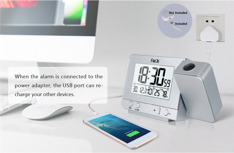 fanJu fj3531 led projection alarm clock date snooze table clock fanJu fj3531 led projection alarm clock date snooze table clock