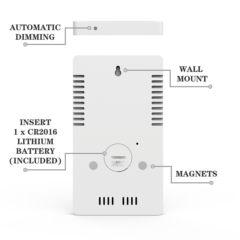 6 inch mirror led alarm clock touch control desk digital clock