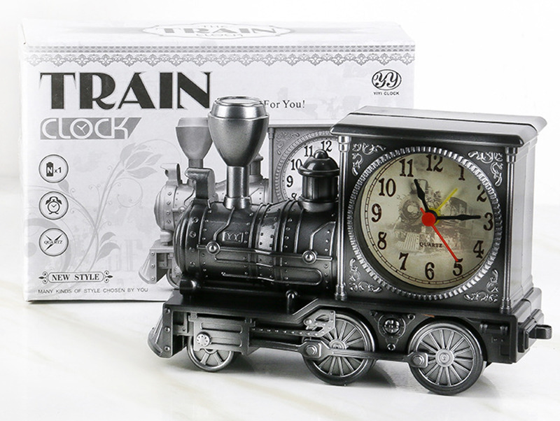 vintage nostalgic locomotive alarm clock