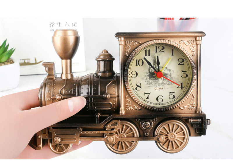 vintage nostalgic locomotive alarm clock