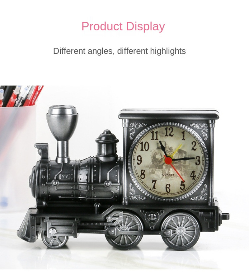 vintage nostalgic locomotive alarm clock