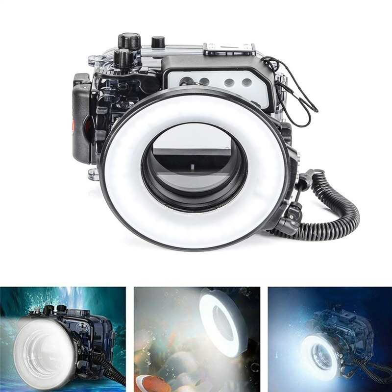 seafrogs sl-108 led ring flash light camera housing