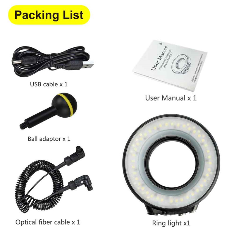seafrogs sl-108 led ring flash light camera housing seafrogs sl-108 led ring flash light camera housing