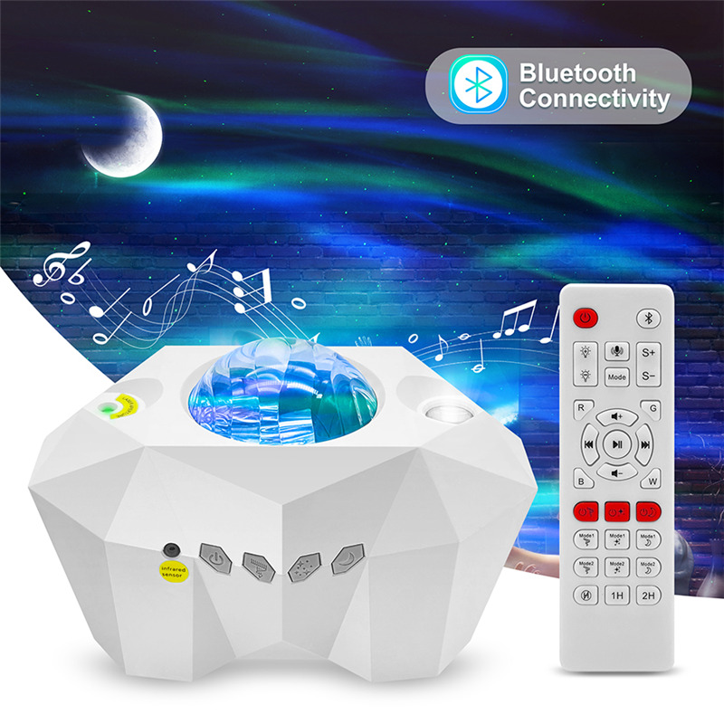 galaxy laser projector bluetooth night light