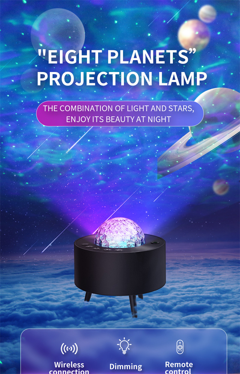 starry sky galaxy projector night light bluetooth music player