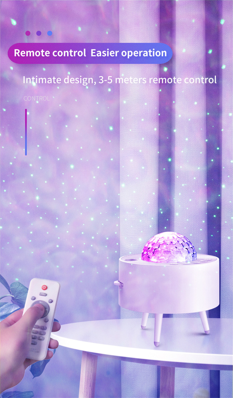 starry sky galaxy projector night light bluetooth music player