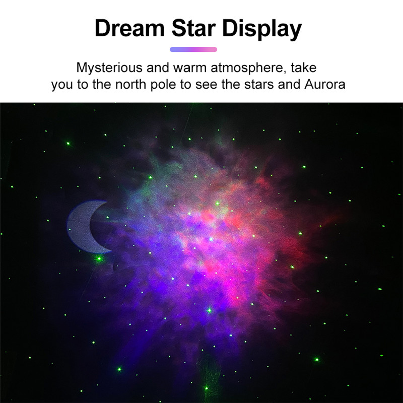 galaxy starry sky projector rotating water waving night light