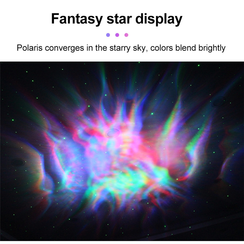 starry sky projector water wave bluetooth led night light