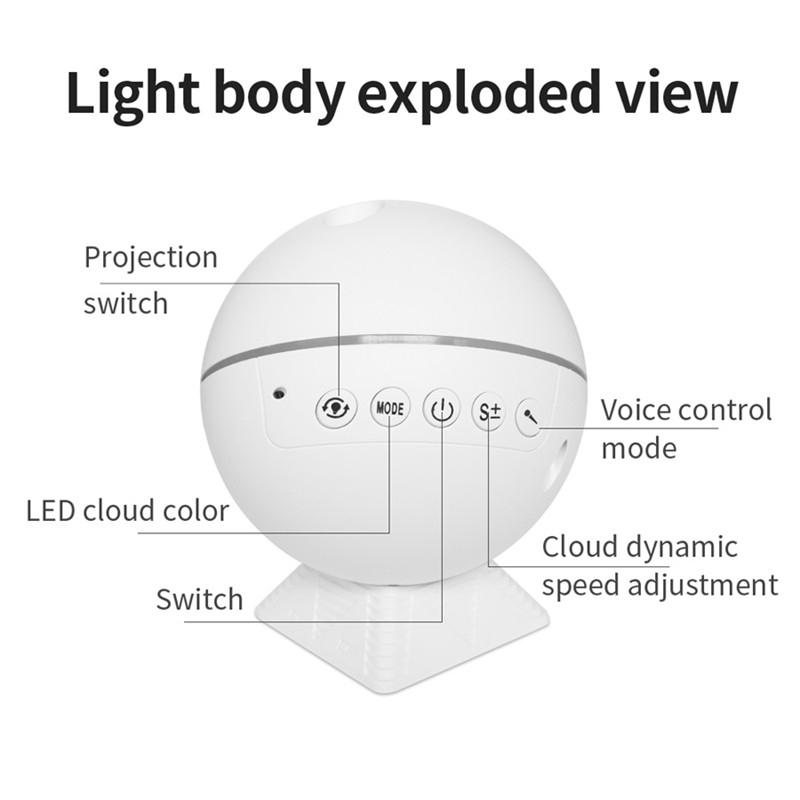 star projector sky moon night light galaxy ocean projection