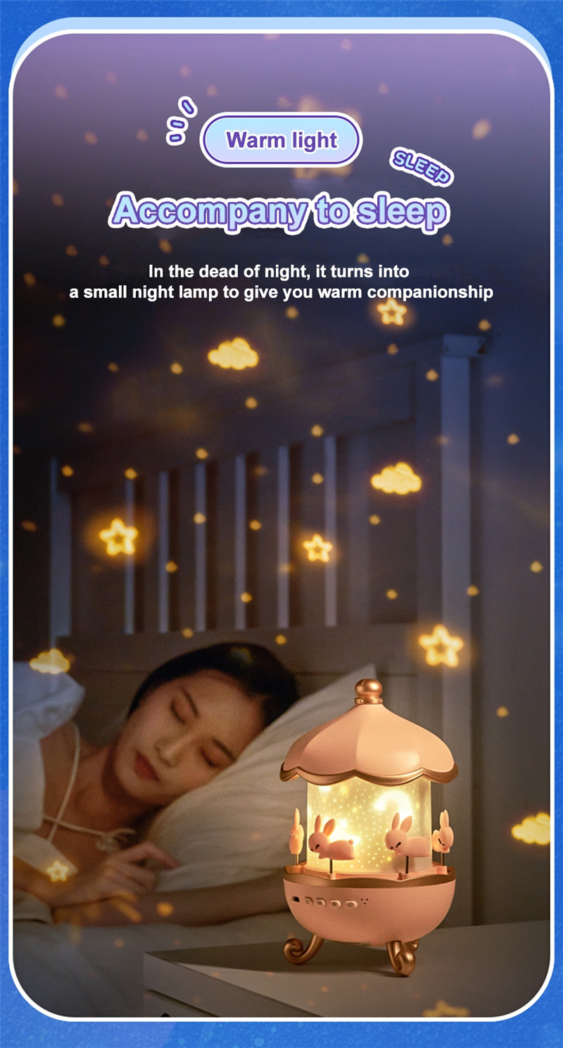 bluetooth speaker star projector rotatable rechargeable night light
