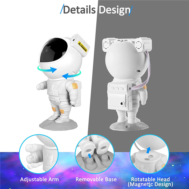 astronaut galaxy laser projector starry sky night light