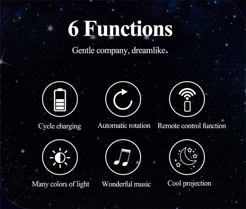 starry sky projector night light bluetooth speaker