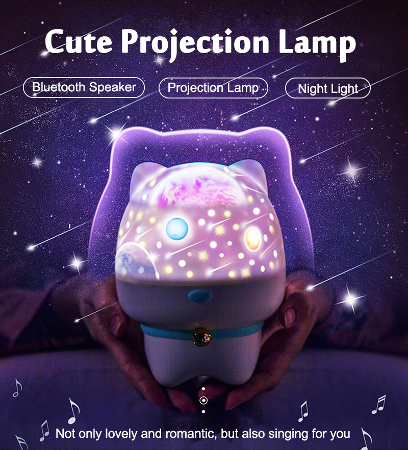 LED projector remote control star night light bluetooth speaker