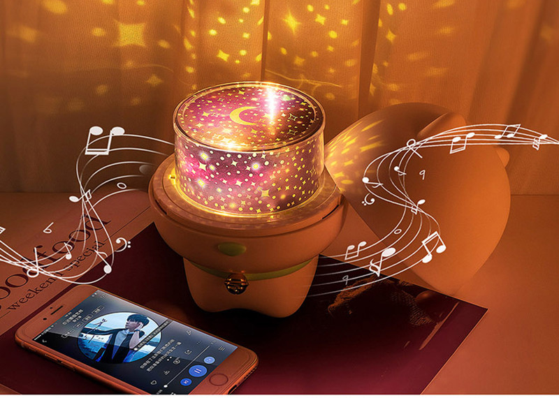 LED projector remote control star night light bluetooth speaker