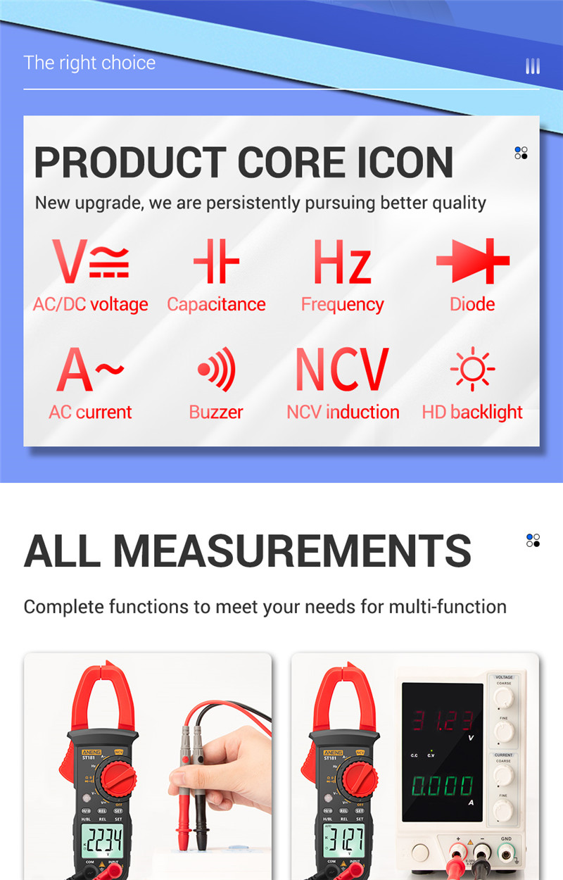 aneng st181 digital clamp meter