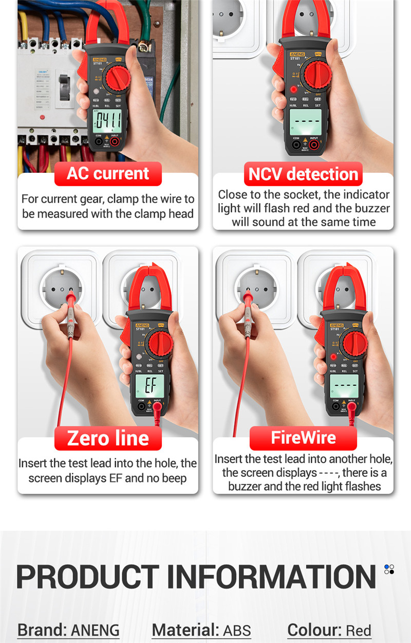 aneng st181 digital clamp meter