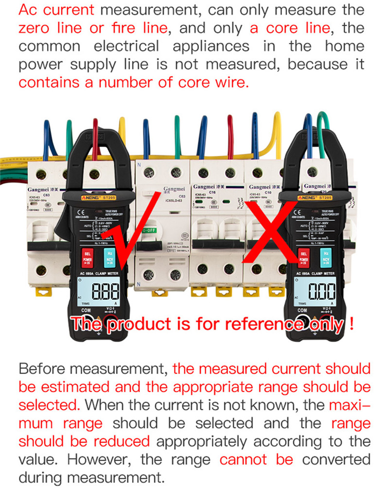 aneng st209 digital clamp meter dc ac 6000 ammeter voltage tester amp