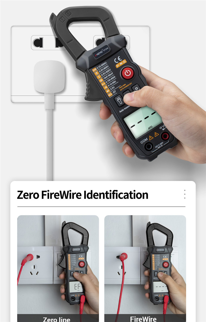 ANENG st208 digital clamp meter multimeter car ac dc tester