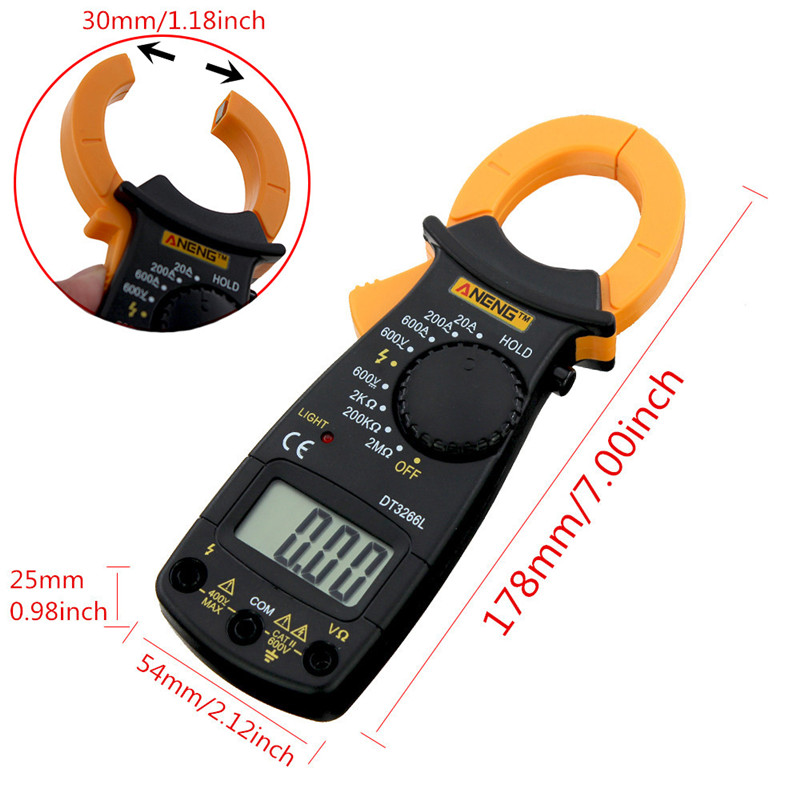 ANENG dt3266L digital multimeter capacitor tester rms