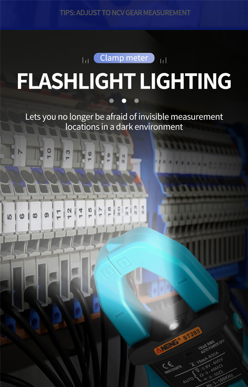 aneng st203 digital clamp meter multimeter rms