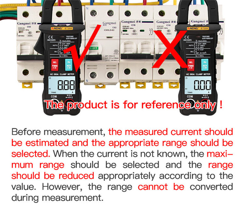 aneng st203 digital clamp meter multimeter rms