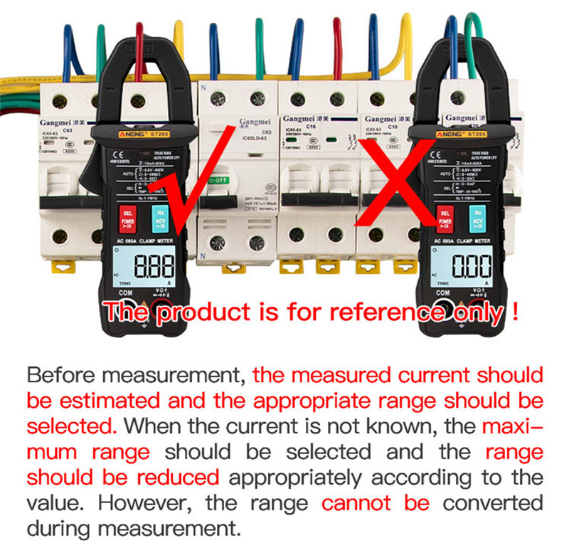 aneng st182 digital clamp meter voltage ammeter