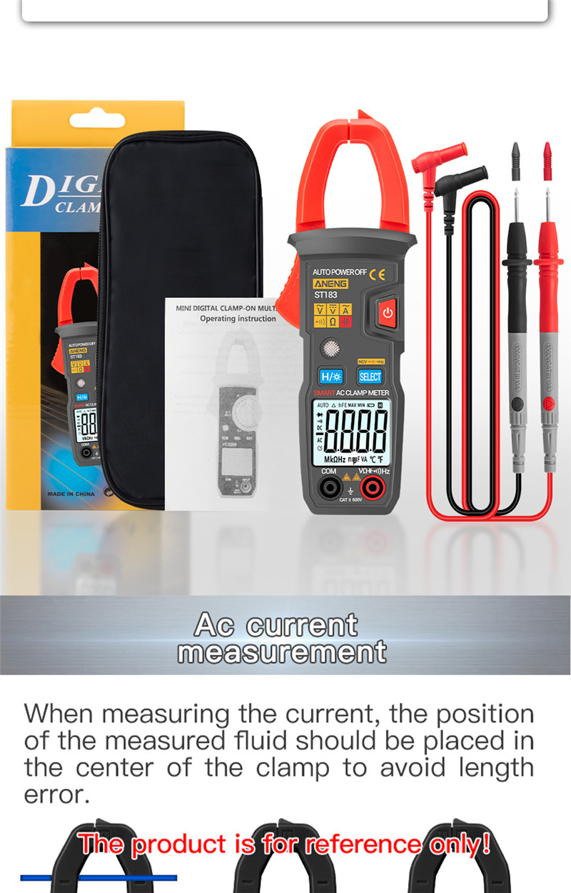 aneng st183 digital clamp meter voltage ammeter