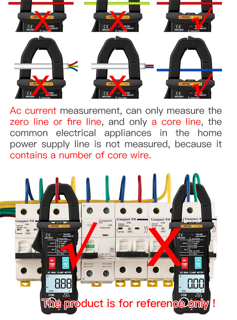 aneng st183 digital clamp meter voltage ammeter
