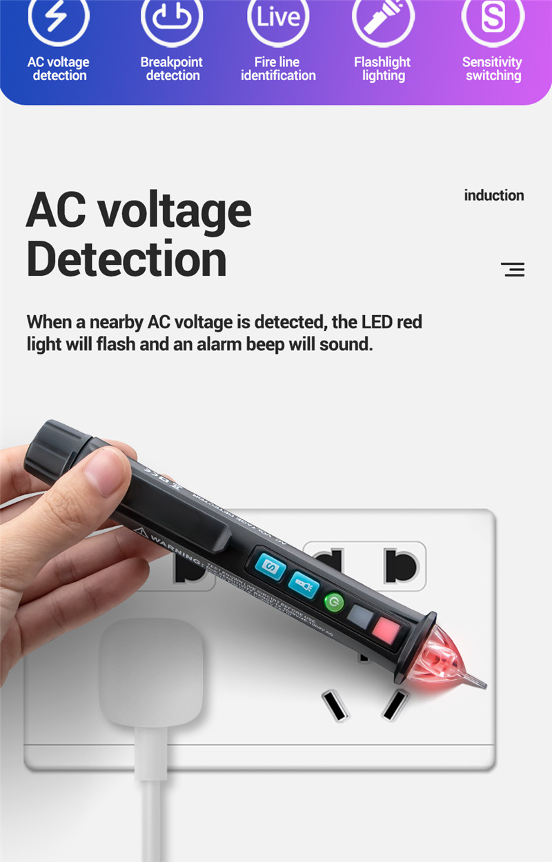 aneng vd409b crcuit breaker finder led tester ac voltage detector