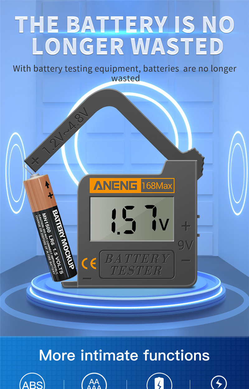 aneng 168max digital lithium battery capacity tester