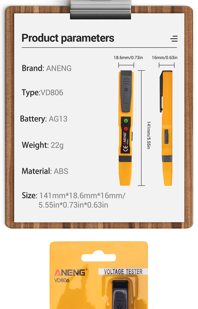 aneng vd806 ac dc voltage tester battery current detector