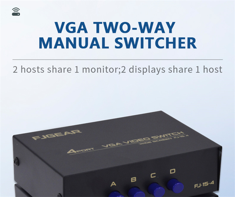 4 ports vga audio video switch box