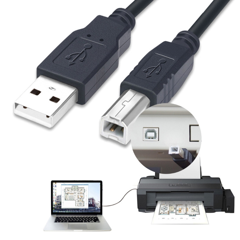 5m usb a to type b male to male printer cable