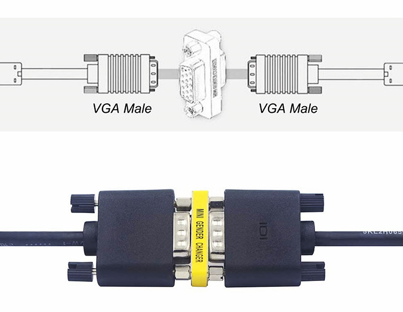 vga connectors 15 holes 15pins mini adapter