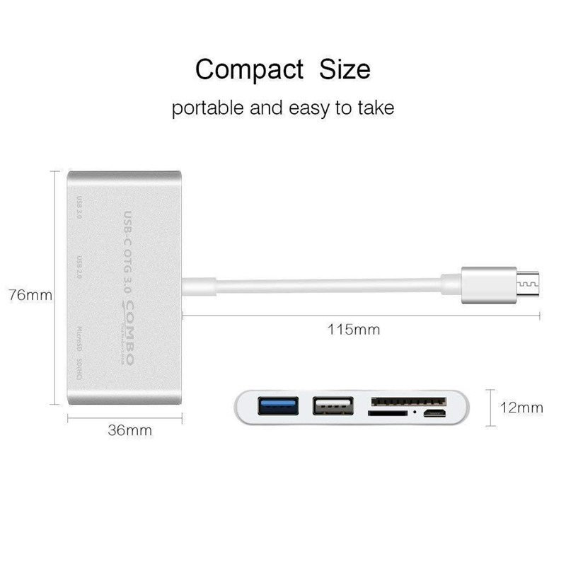 otg 3.0 type c sd micro sd tf card reader