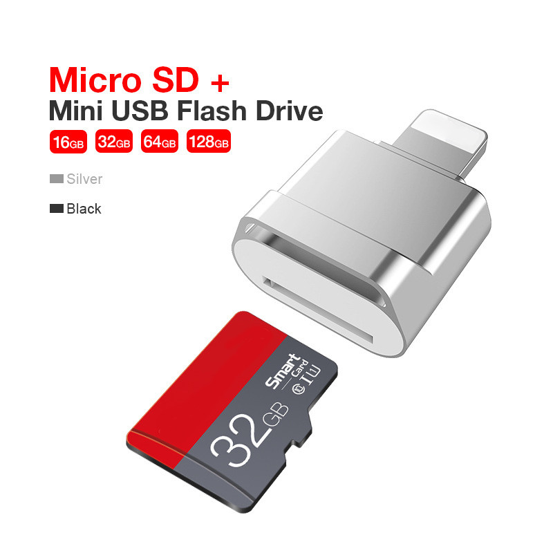 otg adapter external mini micro sd tf card reader for iphone