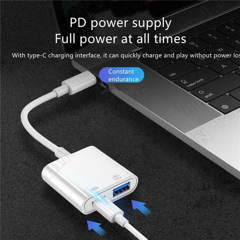 2 in 1 pd usb to type c otg adapter